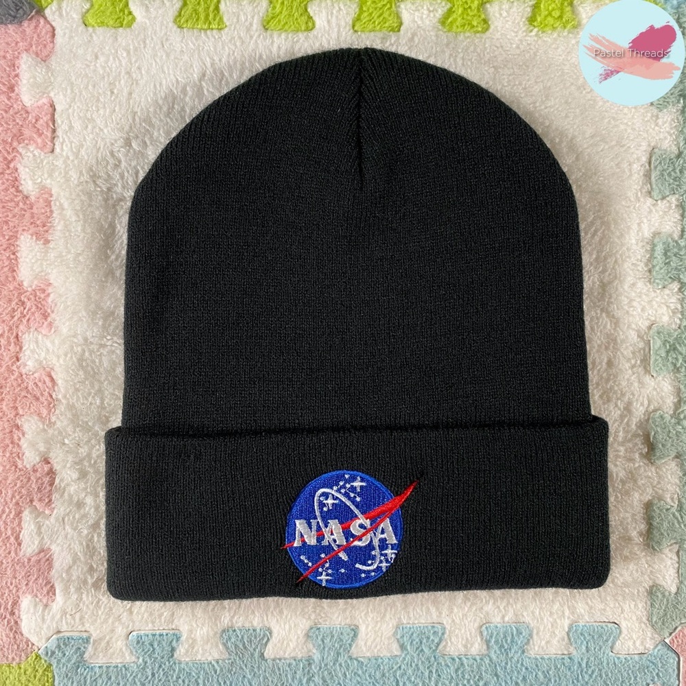 NWOT Skylab Field Grade NASA Knitted Black Beanie